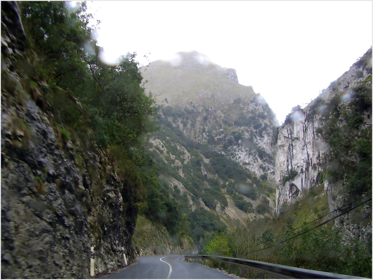 The La Hermida gorge carved by the river Deva