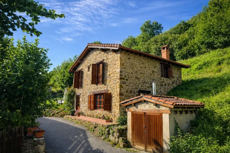 La casa rural de piedra al completo