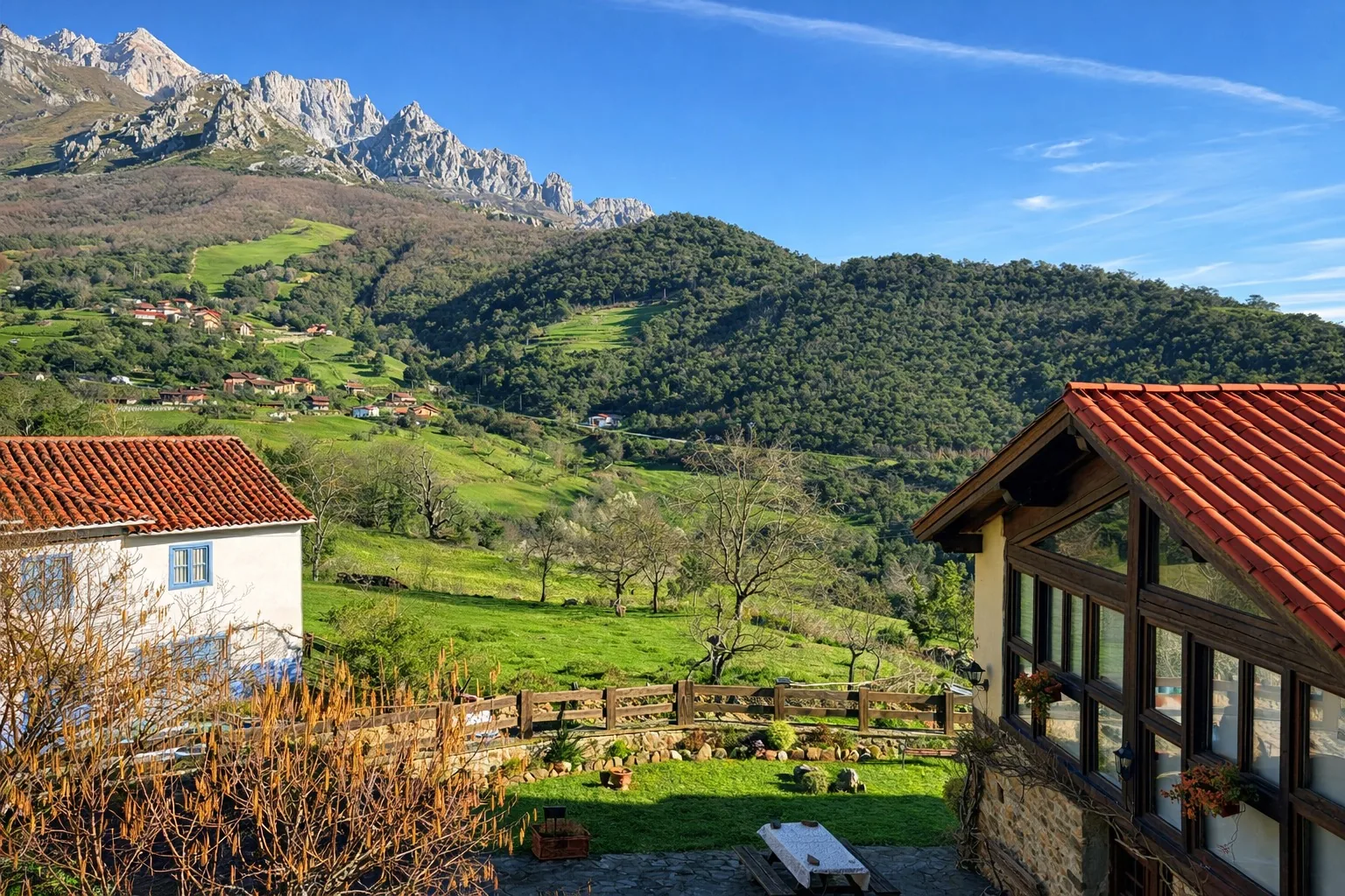 Picos de Europa landscape seen from Redo
