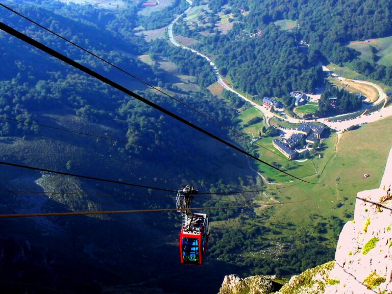 Teleférico de Fuente Dé subiendo al mirador de El Cable